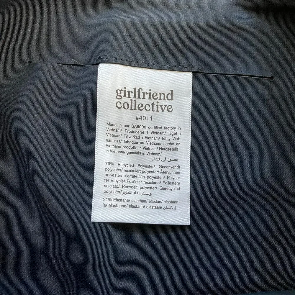 NWOT Girlfriend Collective Black‎ High-Rise Bike Short 8.5